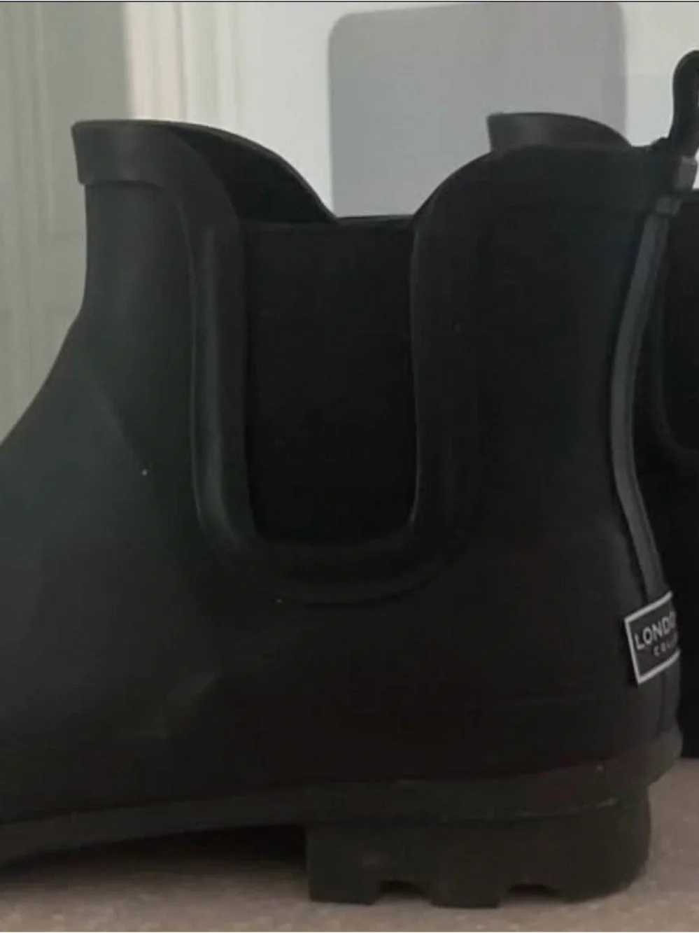 London Fog Black Wembley Rain Ankle Boots